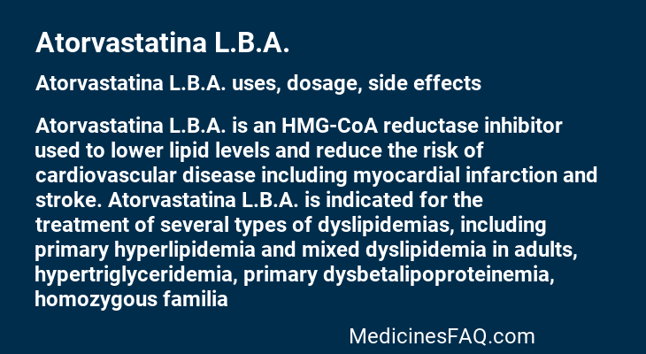 Atorvastatina L.B.A.