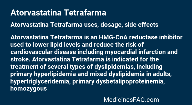 Atorvastatina Tetrafarma