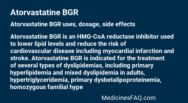 Atorvastatine BGR