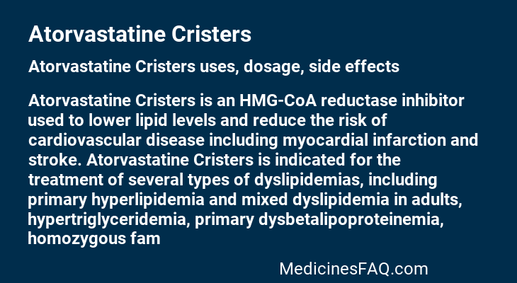 Atorvastatine Cristers