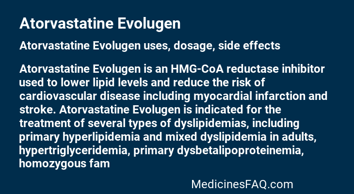 Atorvastatine Evolugen