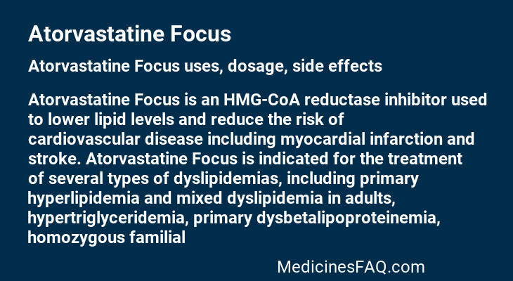 Atorvastatine Focus