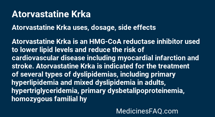 Atorvastatine Krka