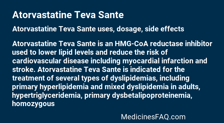 Atorvastatine Teva Sante