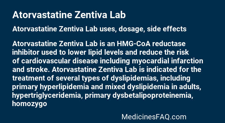 Atorvastatine Zentiva Lab