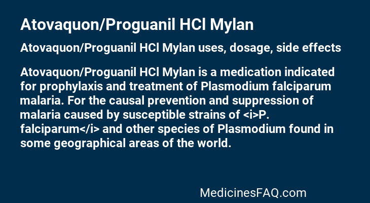 Atovaquon/Proguanil HCl Mylan