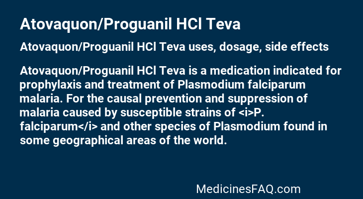 Atovaquon/Proguanil HCl Teva