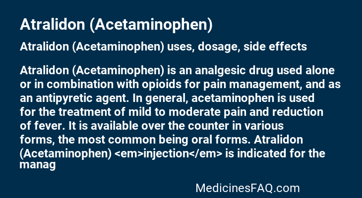 Atralidon (Acetaminophen)