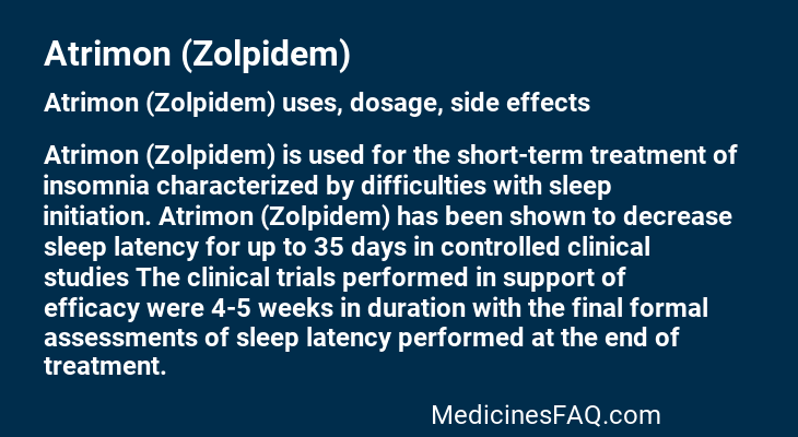 Atrimon (Zolpidem)