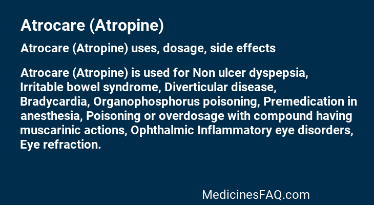 Atrocare (Atropine)