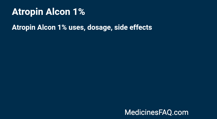 Atropin Alcon 1%