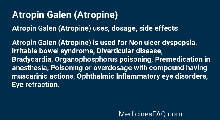 Atropin Galen (Atropine)