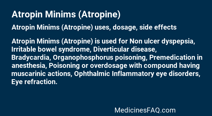 Atropin Minims (Atropine)