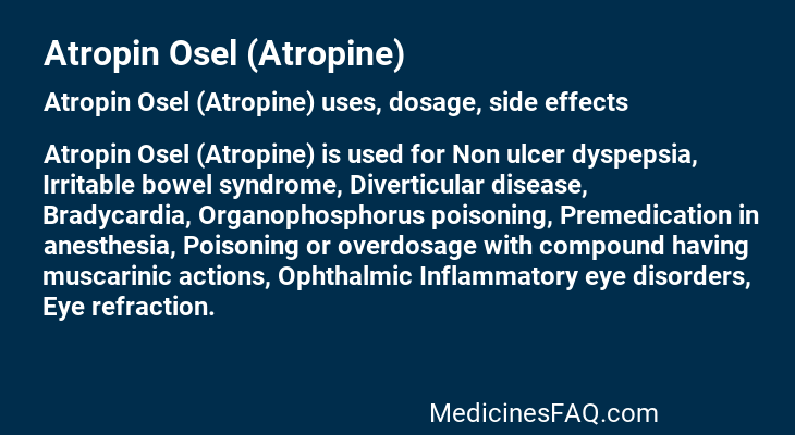 Atropin Osel (Atropine)