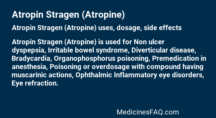 Atropin Stragen (Atropine)