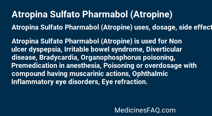 Atropina Sulfato Pharmabol (Atropine)