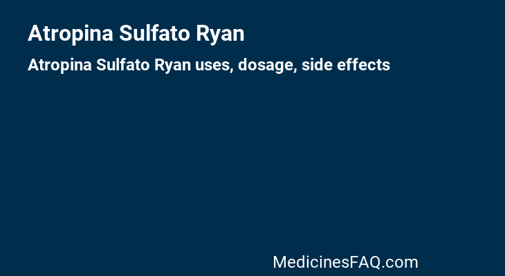 Atropina Sulfato Ryan