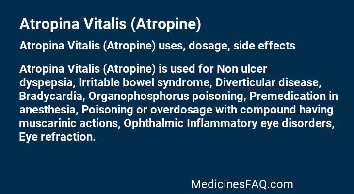 Atropina Vitalis (Atropine)