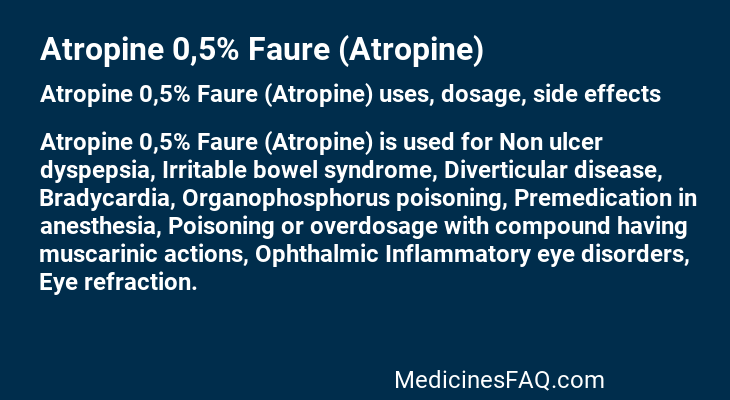 Atropine 0,5% Faure (Atropine)