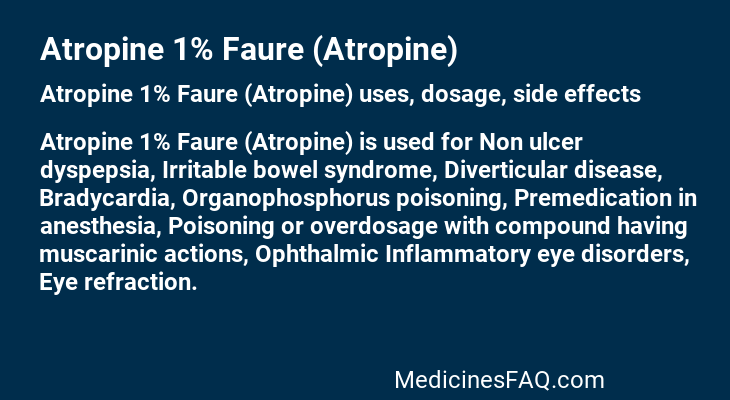 Atropine 1% Faure (Atropine)