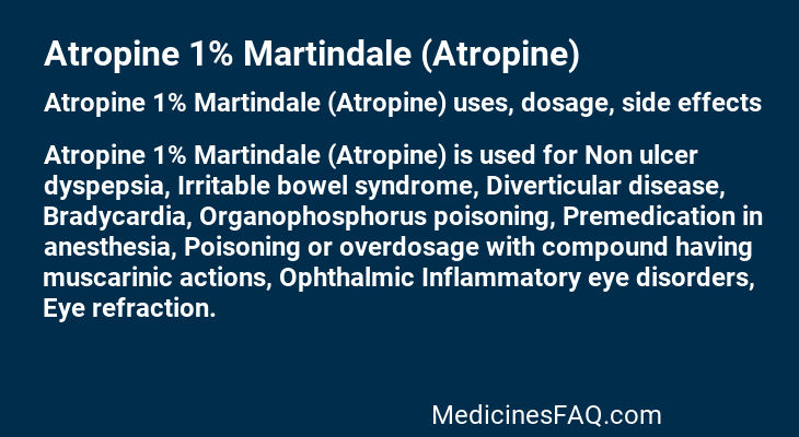 Atropine 1% Martindale (Atropine)