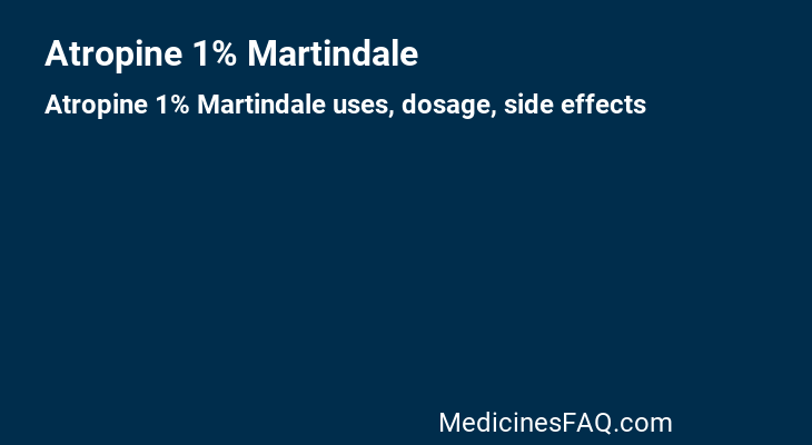 Atropine 1% Martindale
