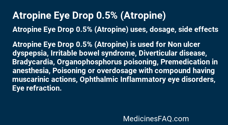 Atropine Eye Drop 0.5% (Atropine)