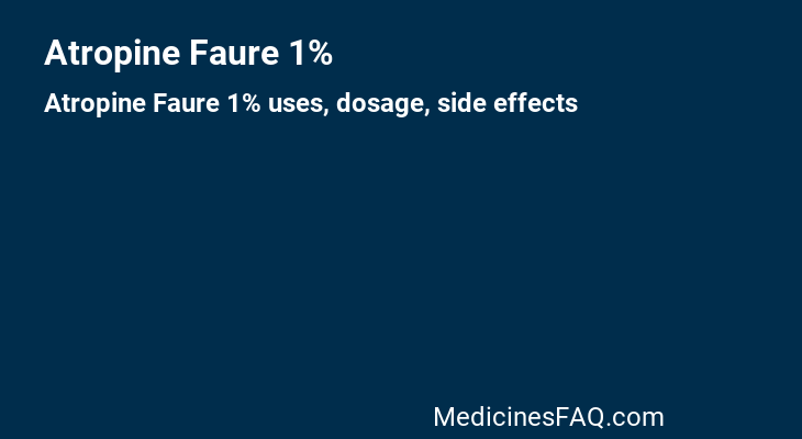 Atropine Faure 1%