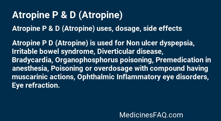 Atropine P & D (Atropine)