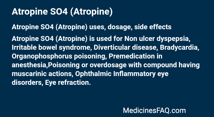 Atropine SO4 (Atropine)