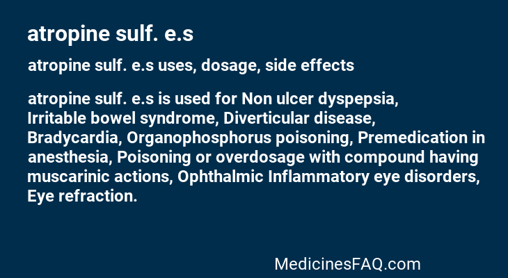 atropine sulf. e.s