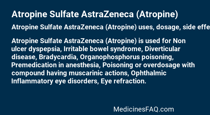 Atropine Sulfate AstraZeneca (Atropine)