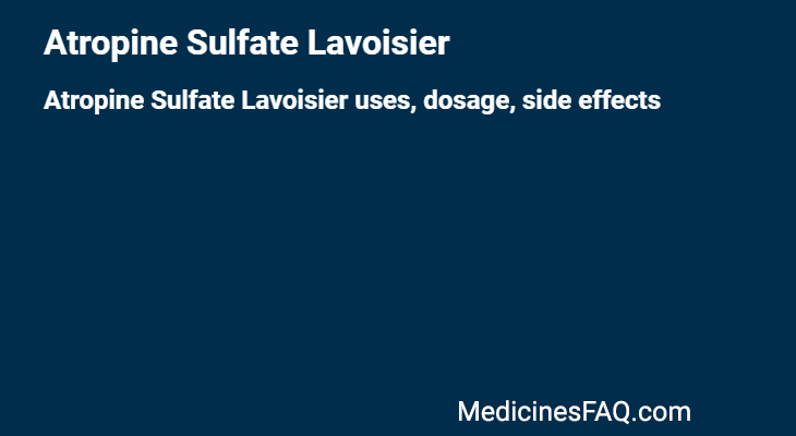 Atropine Sulfate Lavoisier