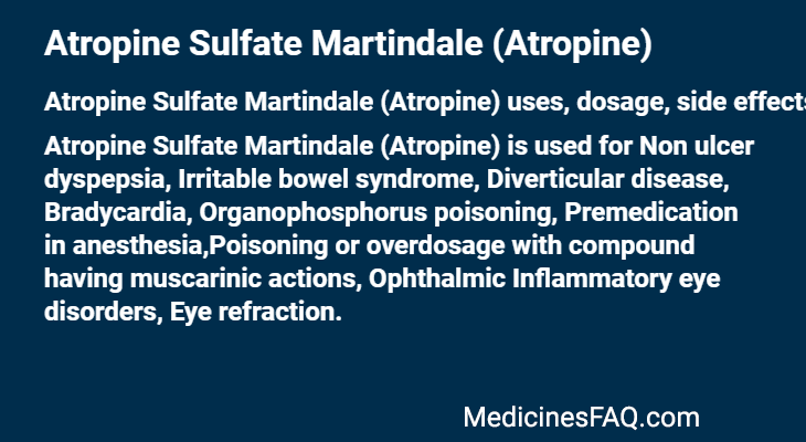 Atropine Sulfate Martindale (Atropine)