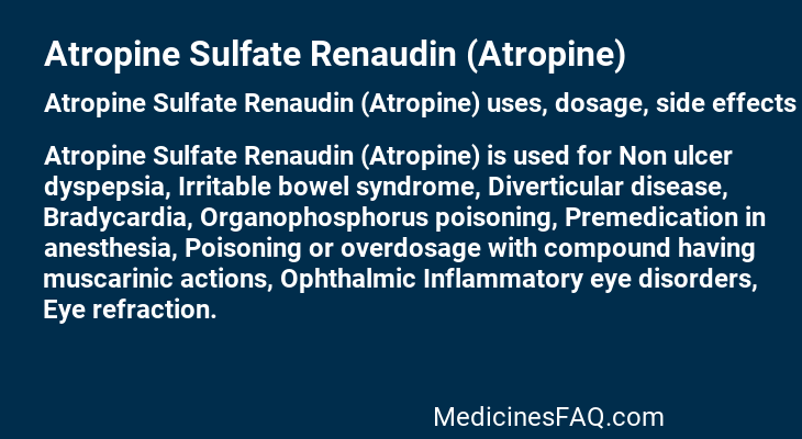 Atropine Sulfate Renaudin (Atropine)