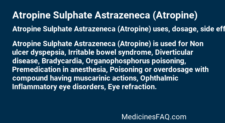 Atropine Sulphate Astrazeneca (Atropine)