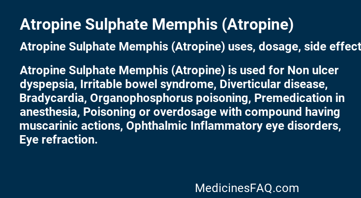 Atropine Sulphate Memphis (Atropine)