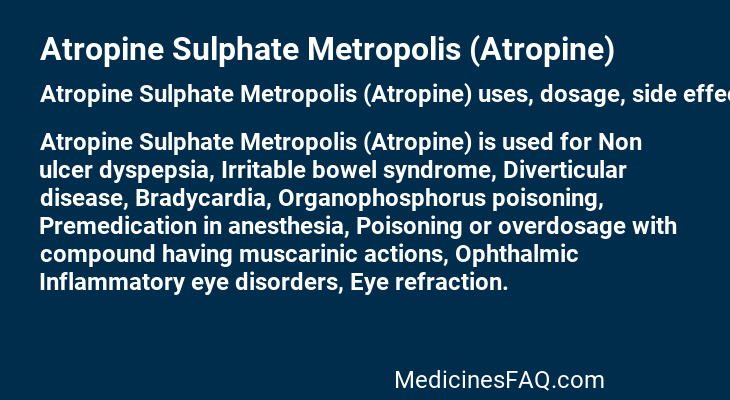 Atropine Sulphate Metropolis (Atropine)