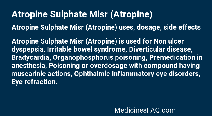 Atropine Sulphate Misr (Atropine)