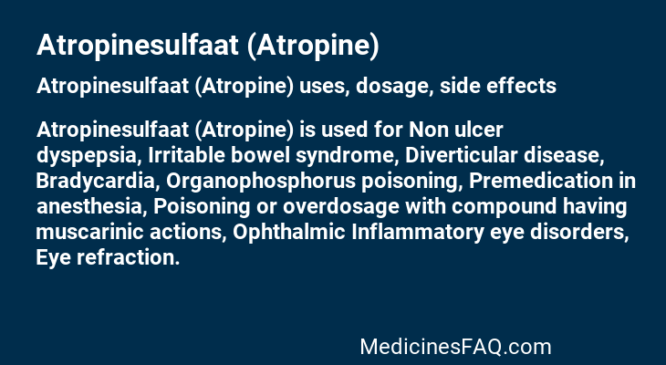 Atropinesulfaat (Atropine)