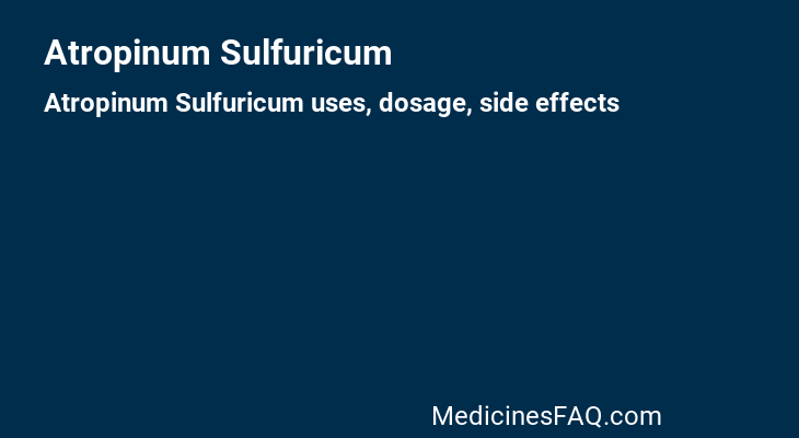 Atropinum Sulfuricum