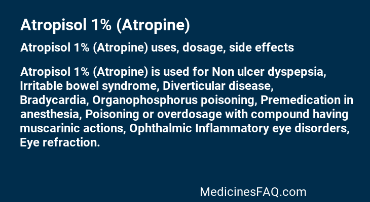 Atropisol 1% (Atropine)