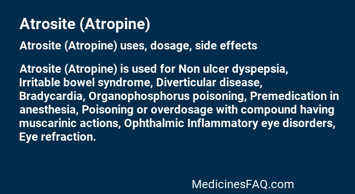 Atrosite (Atropine)