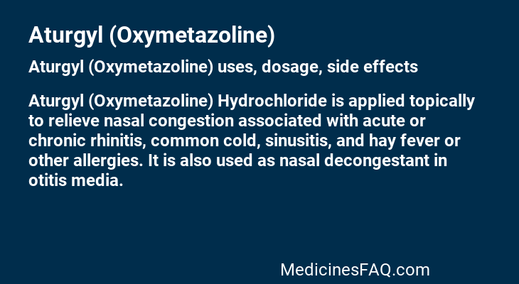 Aturgyl (Oxymetazoline)