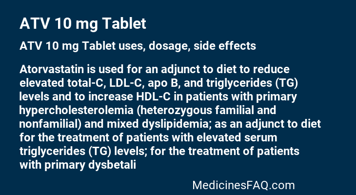 ATV 10 mg Tablet