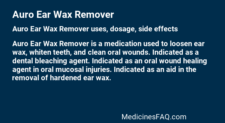Auro Ear Wax Remover