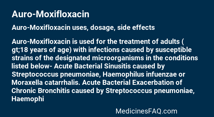 Auro-Moxifloxacin
