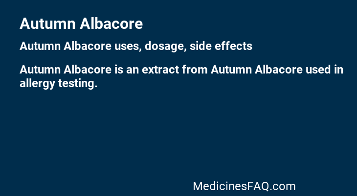 Autumn Albacore
