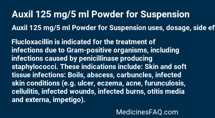 Auxil 125 mg/5 ml Powder for Suspension