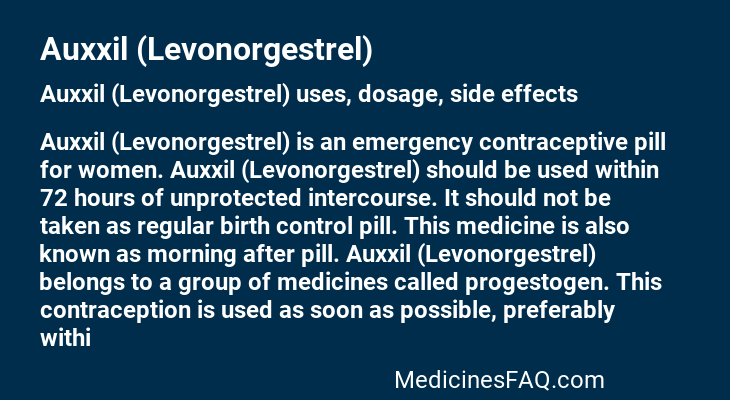 Auxxil (Levonorgestrel)